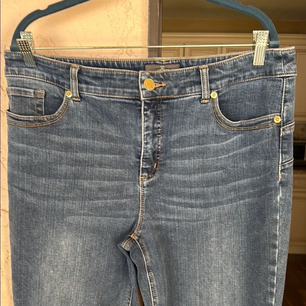 Chico's Blue Boot Cut Jeans with Classic Denim Style - Picture 2 of 9